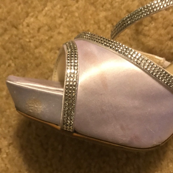White and silver rhinestones 4” heels: Touch Ups 7 - Picture 4 of 8